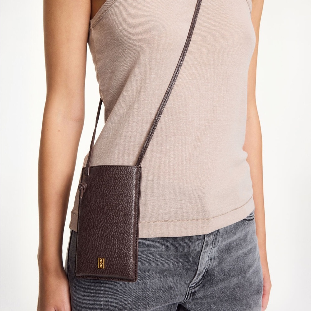 By Malene Birger Aya Phone leather pouch